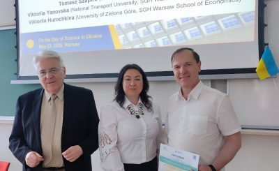Представник кафедри економіки та підприємництва КІБіТ під час наукового семінару у Варшавській школі економіки
